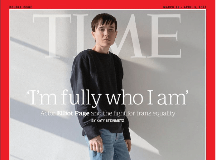 艾略特·佩吉於2021年，成為首位登上時代雜誌封面的跨性別者。