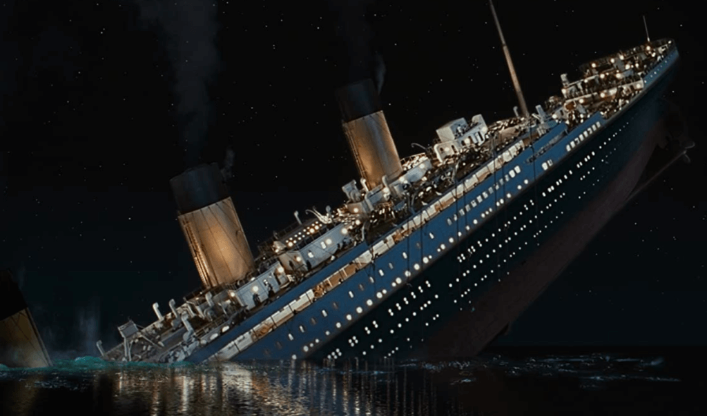 鐵達尼號的沉沒，是歷史著名的船難事件。